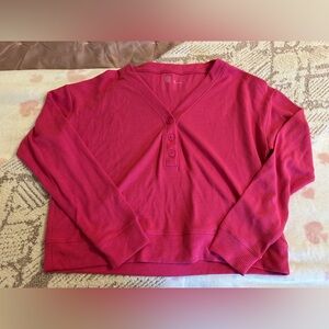Gilly Hicks Pink Textured V-Neck Sweater